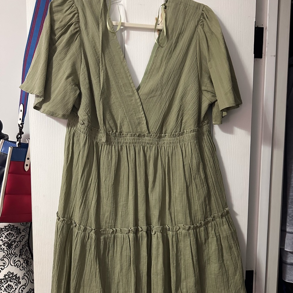 Bohemian Boutique Olive Green Women's Dress. NWT